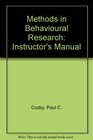 Methods in Behavioural Research Instructor's Manual