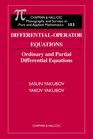 DifferentialOperator Equations Ordinary and Partial Differential Equations