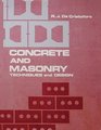Concrete and Masonry Techniques and Design