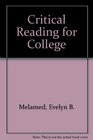 Critical Reading for College