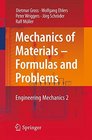 Mechanics of Materials  Formulas and Problems Engineering Mechanics 2