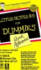 Lotus Notes R5 for Dummies Quick Reference