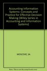 Accounting Information Systems Concepts and Practice for Effective Decision Making