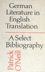 German Literature in English Translation A Select Bibliography