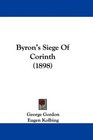 Byron's Siege Of Corinth