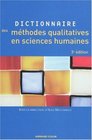 Dictionnaire des mthodes qualitatives en sciences humaines et sociales