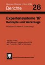 Expertensysteme '87 Konzepte und Werkzeuge
