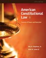 American Constitutional Law Sources of Power and Restraint Volume I