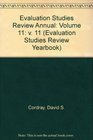 Evaluation Studies Review Annual Volume 11