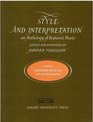 Style and Interpretation An Anthology of Keyboard Music  Duets of the 19th and 20th Century