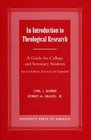 An Introduction To Theological Research