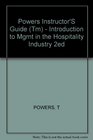 Powers Instructor'S Guide   Introduction to Mgmt in the Hospitality Industry 2ed