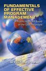 Fundamentals of Effective Program Management A Process Approach Based on the Global Standard