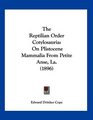 The Reptilian Order Cotylosauria On Plistocene Mammalia From Petite Anse La