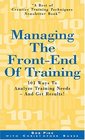 Managing The FrontEnd Of Training 101 ways To Analyze Training Needs  and Get Results