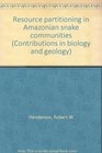 Resource partitioning in Amazonian snake communities