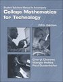 College Mathematics for Technology Solutions Manual