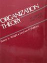 Organization Theory Readings and Cases