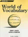 World of Vocabulary Yellow Level  Reading Level 3