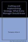 Crafting and Implementing Strategy What Every Manager Should Know