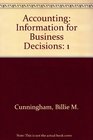 Accounting Information for Business Decisions