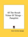 Of The Occult Virtue Of Things  Pamphlet