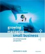 Growing and Managing a Small Business An Entrepreneurial Perspective