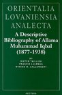 Descriptive Bibliography of Allama Muhammad Iqbal