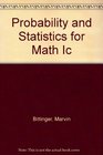 Probability and Statistics for Math Ic