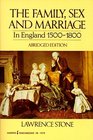 Family Sex and Marriage in England 15001800