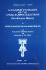 A Summary Catalogue of the AngloSaxon Collections in the Ashmolean Museum
