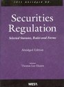 Securities Regulation Selected Statutes Rules and Forms 2011 Abridged