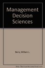 Management Decision Sciences