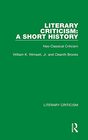 Literary Criticism A Short History NeoClassical Criticism