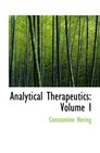 Analytical Therapeutics Volume I