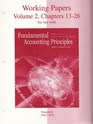 Working Papers, Volume 2, Chapters 13-26 for use with Fundamental Accounting Principles