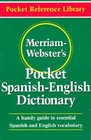 Merriam Webster's Pocket SpanishEnglish Dictionary