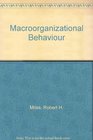 Macroorganizational Behaviour