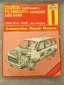 Haynes Repair Manual Dodge Caravan Plymouth Voyager minivans automotive repair manual