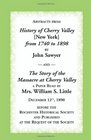 Abstracts From History of Cherry Valley From 1798 to 1898 and The Story of the Massacre at Cherry Valley (New York)