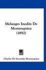 Melanges Inedits De Montesquieu