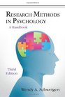 Research Methods in Psychology A Handbook