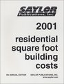 Residential Square Foot Building Costs 2001
