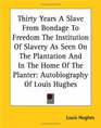 Thirty Years A Slave From Bondage To Freedom The Institution Of Slavery As Seen On The Plantation And In The Home Of The Planter Autobiography Of Louis Hughes