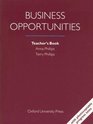 Business Opportunities Teacher's Book