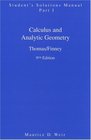 Calculus and Analytic Geometry  Student Solution Manual Part 1