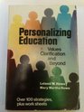 Personalizing Education Values Clarification and Beyond