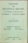 Taxonomy of Educational Objectives The Classification of Educational Goals