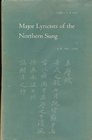 Major lyricists of the Northern Sung AD 9601126