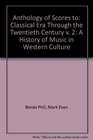 Anthology of Scores to A History of Music in Western Culture Vol 2